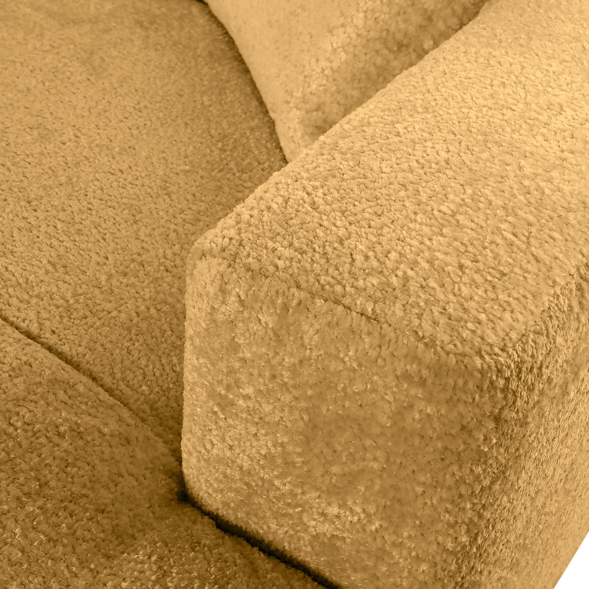 WOHNLANDSCHAFT Senfgelb Chenille  - Senfgelb/Schwarz, MODERN, Kunststoff/Textil (225/356/178cm) - Carryhome