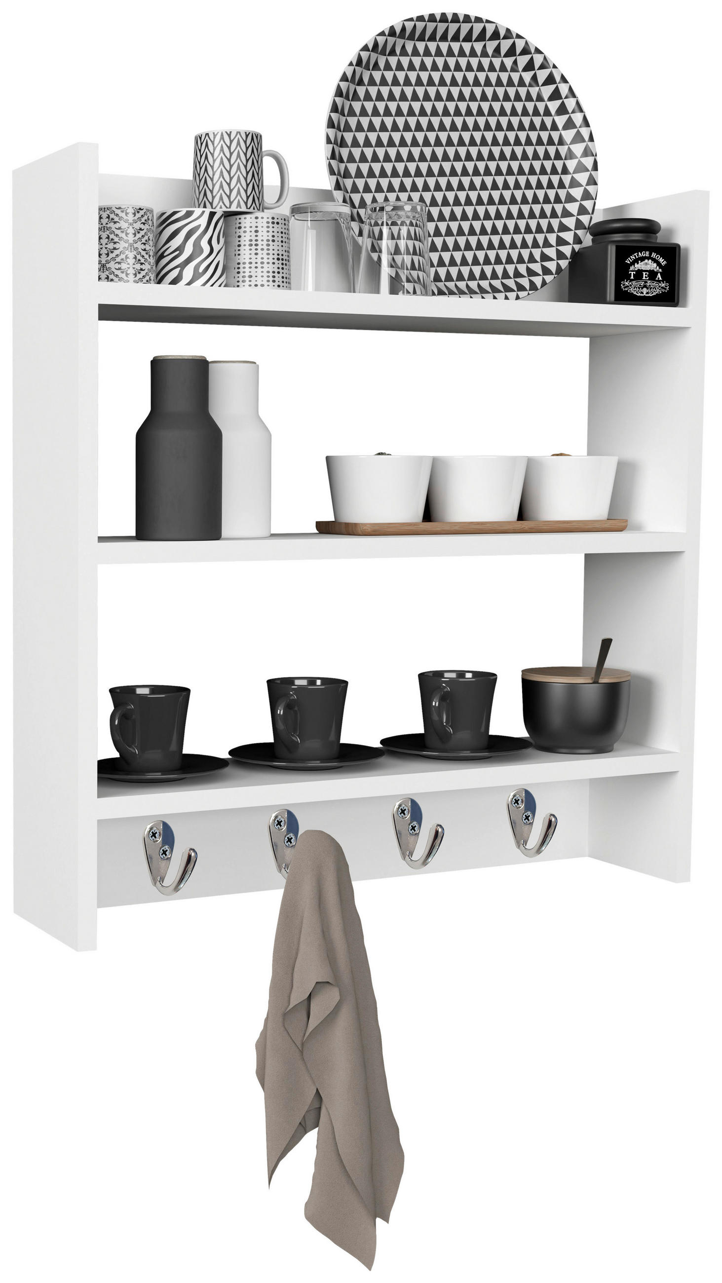 KRYDDHYLLA - vit, Design, trämaterial (60/60/15cm) - MID.YOU