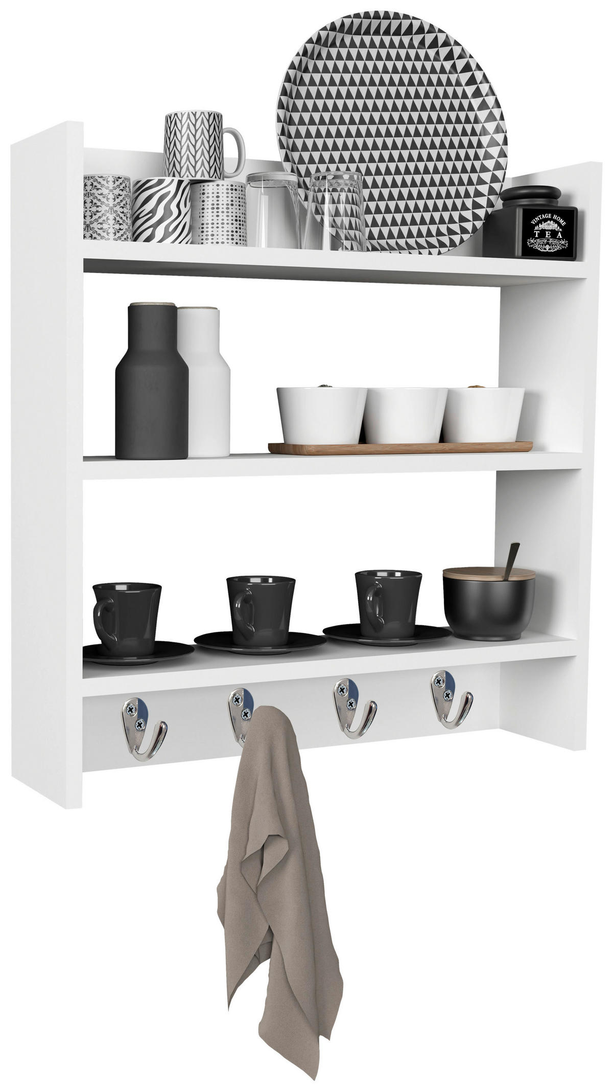 KRYDDHYLLA - vit, Design, trämaterial (60/60/15cm) - MID.YOU