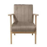 FOTELJA drvo, tekstil  siva, prirodne boje   - siva/prirodne boje, Moderno, drvo/tekstil (72/62/80cm)