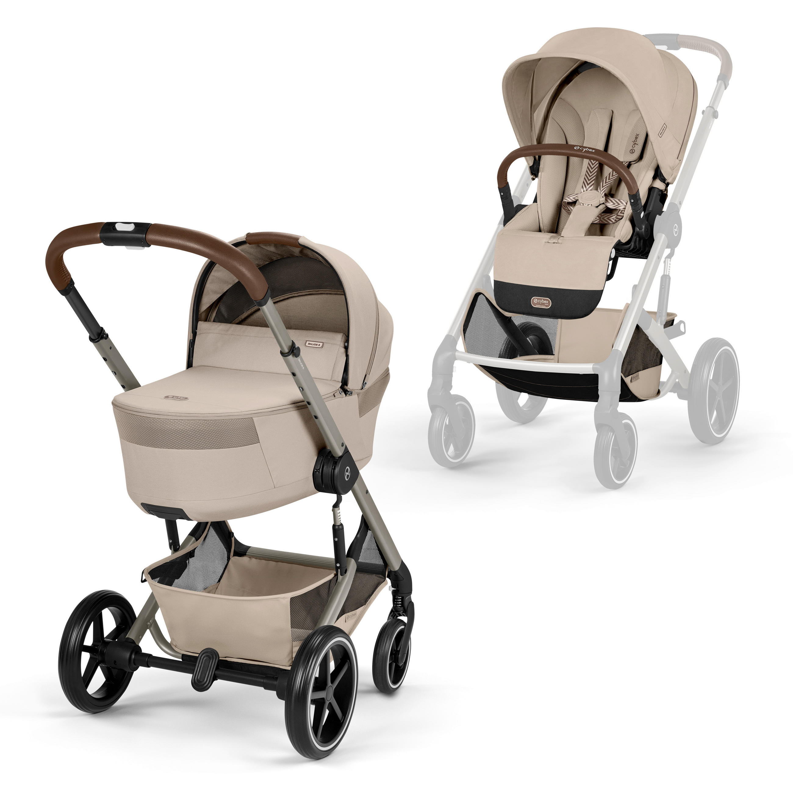 KOMBINIRANA DJEČJA KOLICA  Balios S Lux TPE inkl. Fold-Carrycot  - bež/taupe, Basics, tekstil/metal (87/60/108cm) - cybex GOLD