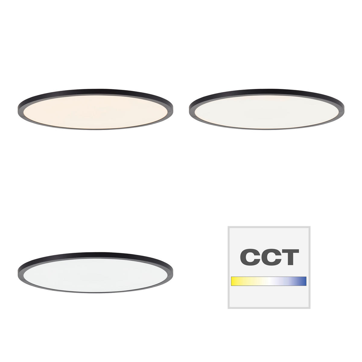 LED-PANEEL  - Schwarz/Weiß, Basics, Kunststoff (50/3cm) - Brilliant