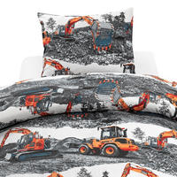 PÅSLAKANSET FÖR BARN 150/210 cm  - orange/vit, Basics, textil (150/210cm)