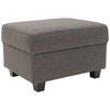 HOCKER Webstoff Braun, Schwarz  - Wengefarben/Schwarz, Design, Holz/Textil (67/41/52cm) - MID.YOU