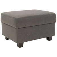 HOCKER Webstoff Braun, Schwarz  - Wengefarben/Schwarz, Design, Holz/Textil (67/41/52cm) - MID.YOU
