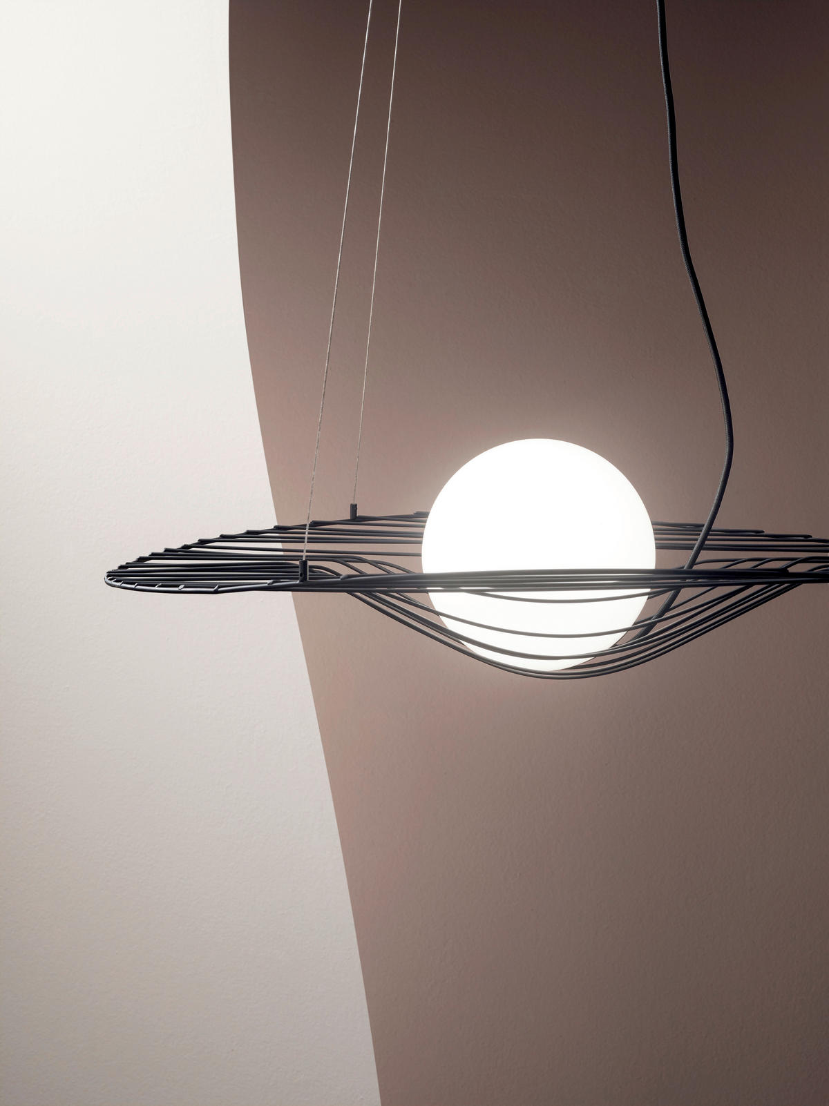 VISEČA SVETILKA  Homa      70/200 cm       - črna, Design, kovina (70/200cm)