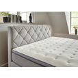BOXSPRINGBETT 140/200 cm  in Silberfarben  - Silberfarben/Schwarz, KONVENTIONELL, Textil/Metall (140/200cm) - Carryhome