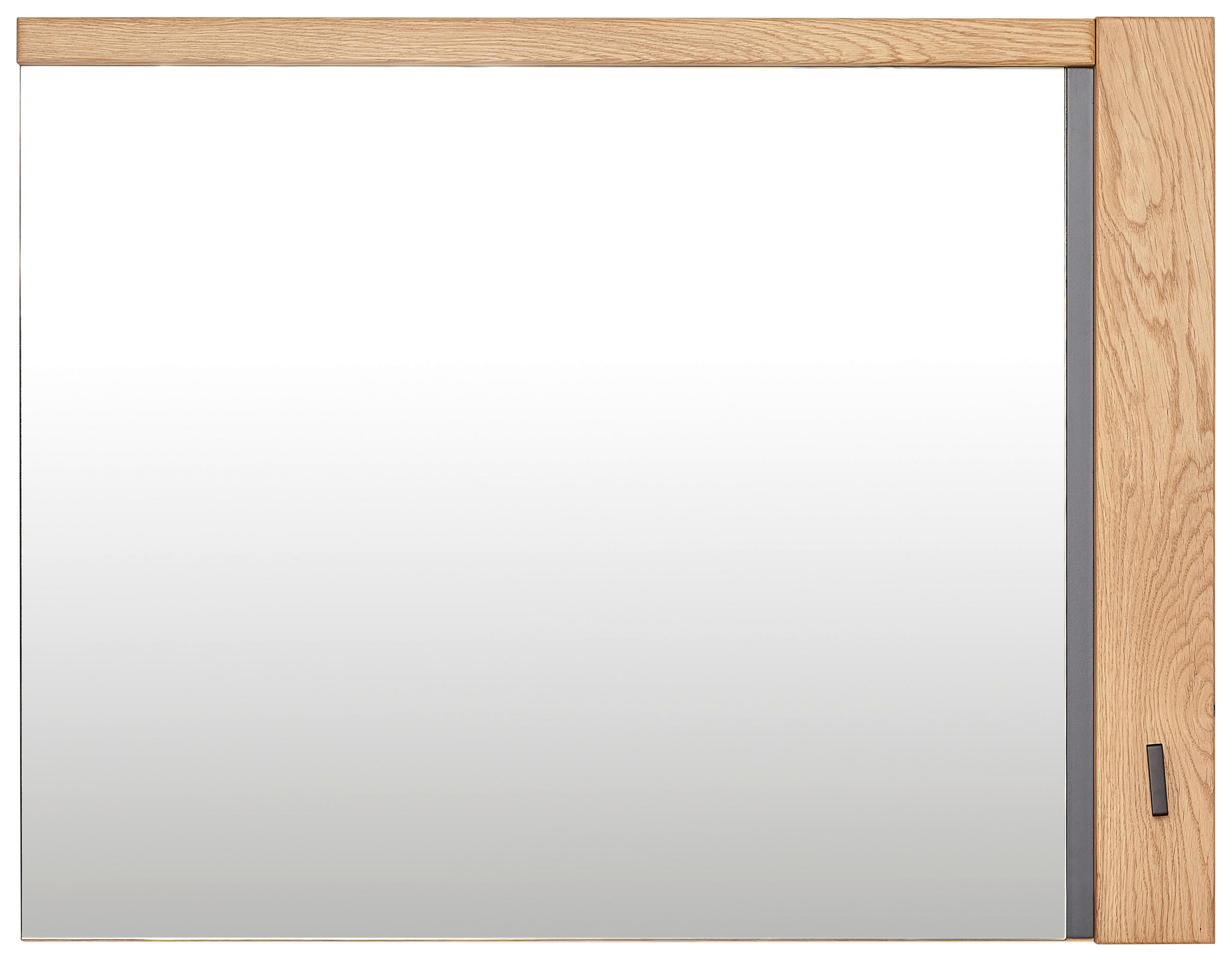 WANDSPIEGEL 90/70/5,2 cm - Wildeiche, Natur, Glas/Holz (90/70/5,2cm) - Linea Natura