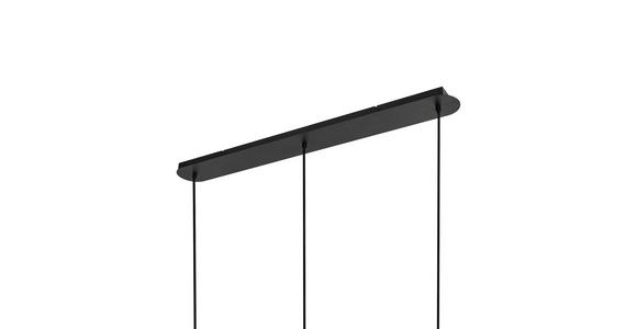 HÄNGELEUCHTE 97/18/150 cm  - Dunkelgrau, Design, Glas/Metall (97/18/150cm) - Dieter Knoll