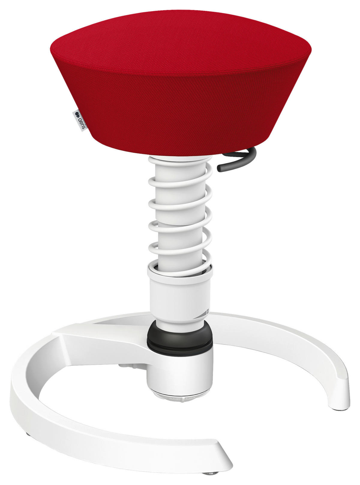 BÜROHOCKER Wollmischung Rot, Weiß  - Rot/Weiß, Basics, Textil/Metall (55/45,66/55cm) - Aeris