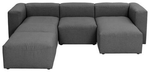 WOHNLANDSCHAFT Anthrazit Flachgewebe - Anthrazit, Design, Kunststoff/Textil (235/275/160cm) - Max Winzer