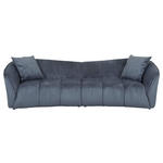 BIGSOFA Plüsch Petrol  - Petrol/Schwarz, KONVENTIONELL, Kunststoff/Textil (250/75/107cm) - Carryhome