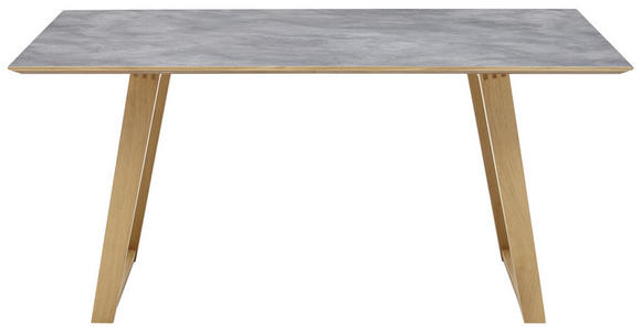 ESSTISCH in Holz, Kunststoff 160/100/76 cm - Eichefarben/Grau, KONVENTIONELL, Holz/Kunststoff (160/100/76cm) - Dieter Knoll