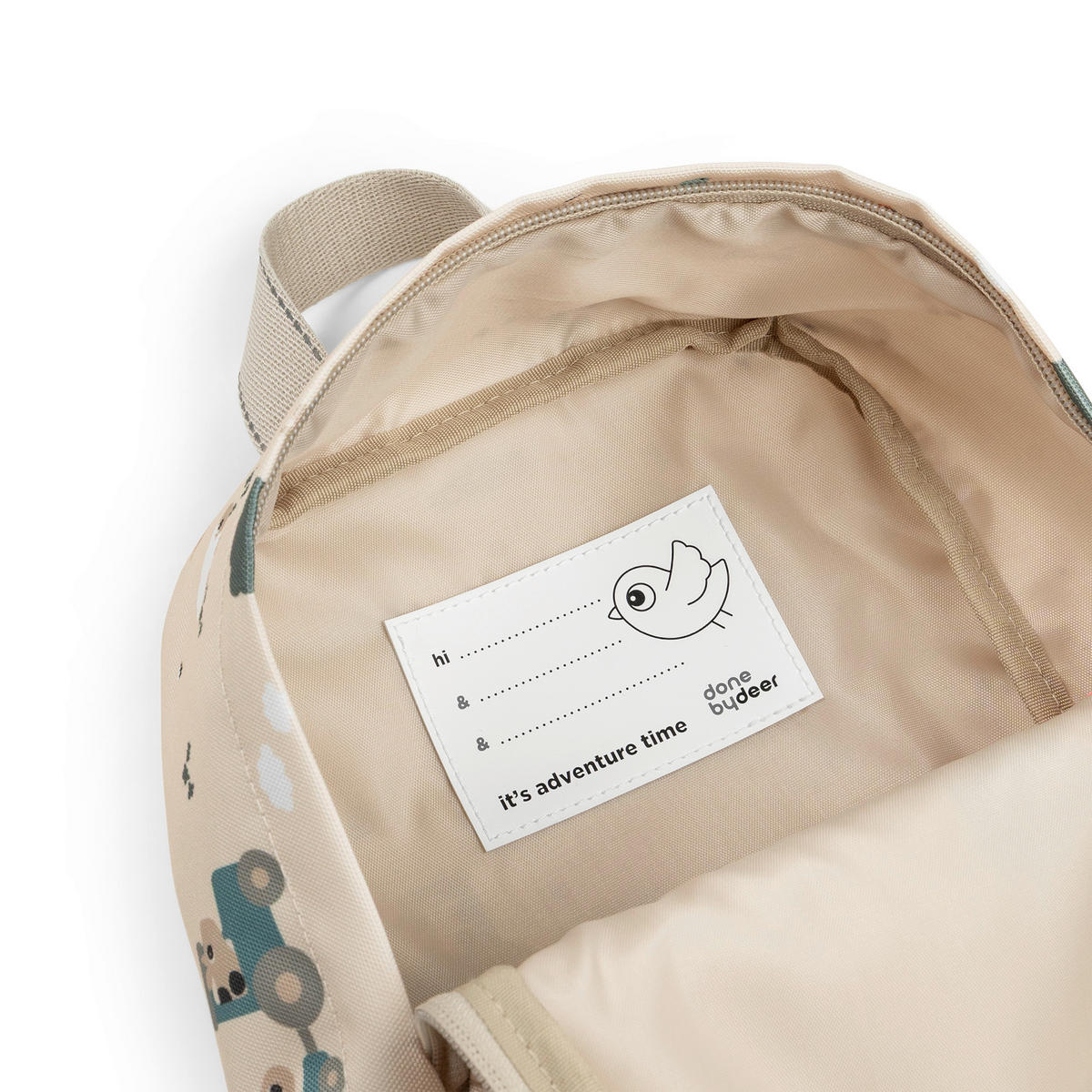 KINDERRUCKSACKSET - Beige/Hellgrau, Basics, Kunststoff/Textil (19/9/26cm) - done by deer