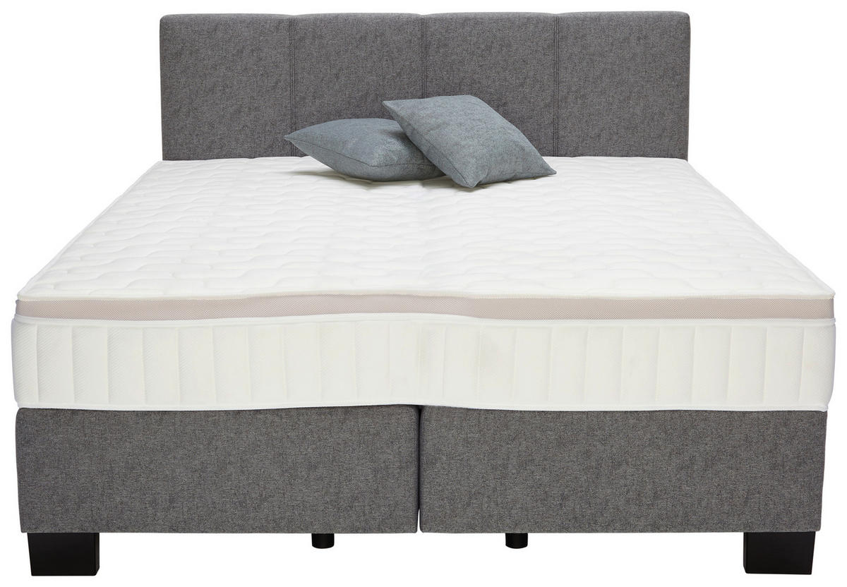 POSTEL BOXSPRING, 120/200 cm, platinová - černá/platinová, Design, textil/plast (120/200cm) - Hom`in