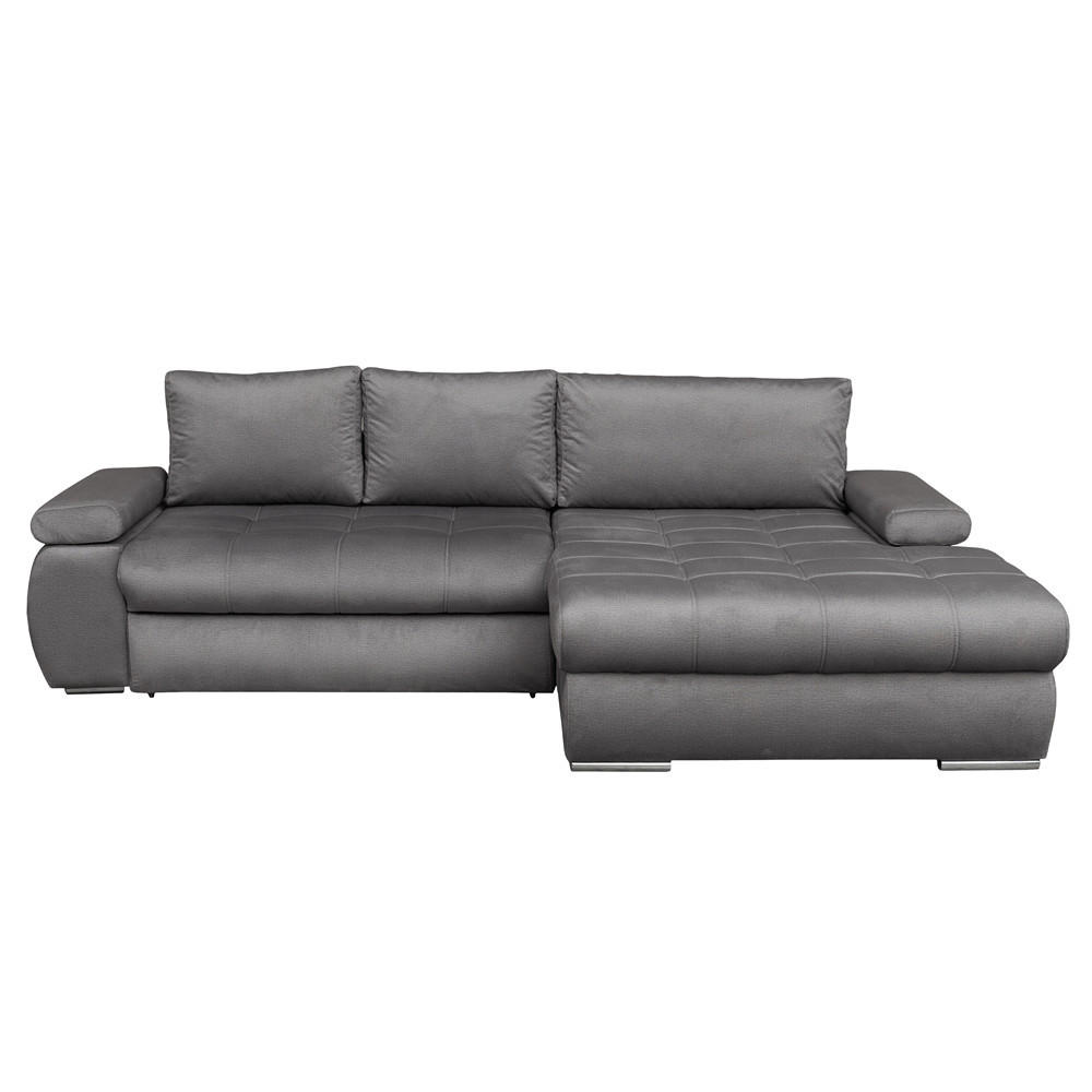 Colțar, gri - gri, Design (295/90/177cm) - Carryhome