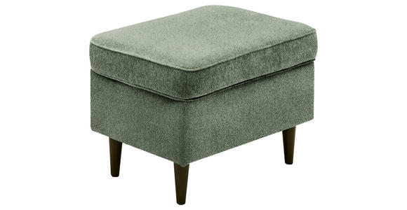 HOCKER Webstoff Schwarz, Olivgrün - Schwarz/Olivgrün, Basics, Holz/Textil (63/43/42cm) - Carryhome
