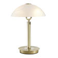 TISCHLEUCHTE 25,5/37 cm   - Chromfarben/Messingfarben, Basics, Glas/Metall (25,5/37cm) - Novel