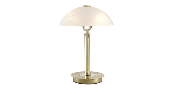 TISCHLEUCHTE 25,5/37 cm - Chromfarben/Messingfarben, Basics, Glas/Metall (25,5/37cm) - Novel