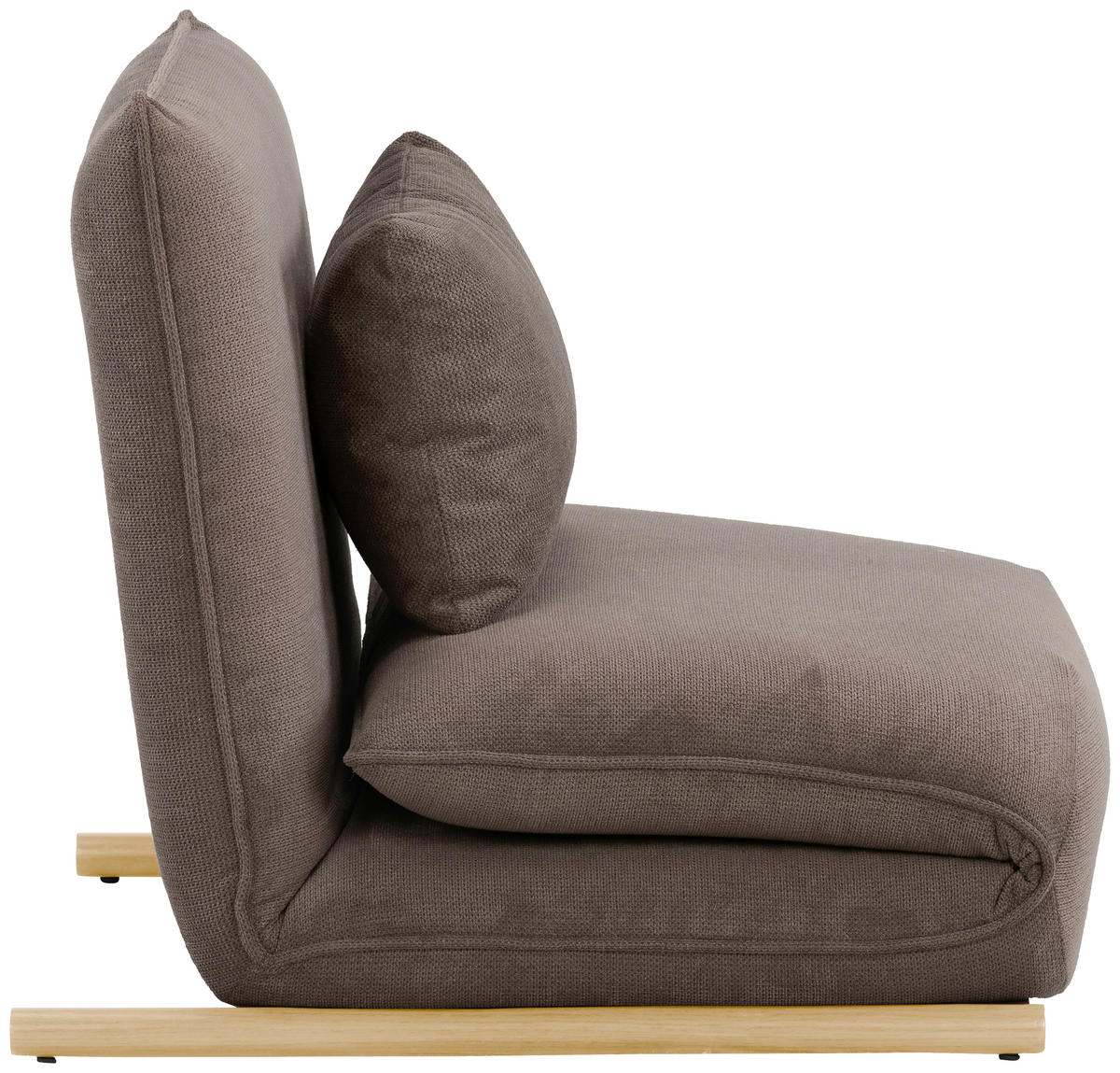 SESSEL in Samt Braun, Nussbaumfarben  - Nussbaumfarben/Braun, Design, Textil/Metall (93/97/80cm) - MID.YOU