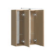 SPIEGELSCHRANK 60/64/20 cm  - Eichefarben/Silberfarben, KONVENTIONELL, Glas/Holzwerkstoff (60/64/20cm) - Xora