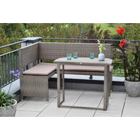 GARTENSET 3-teilig Stahl 3-teilig  - Naturfarben, KONVENTIONELL, Kunststoff/Textil - Gardenson