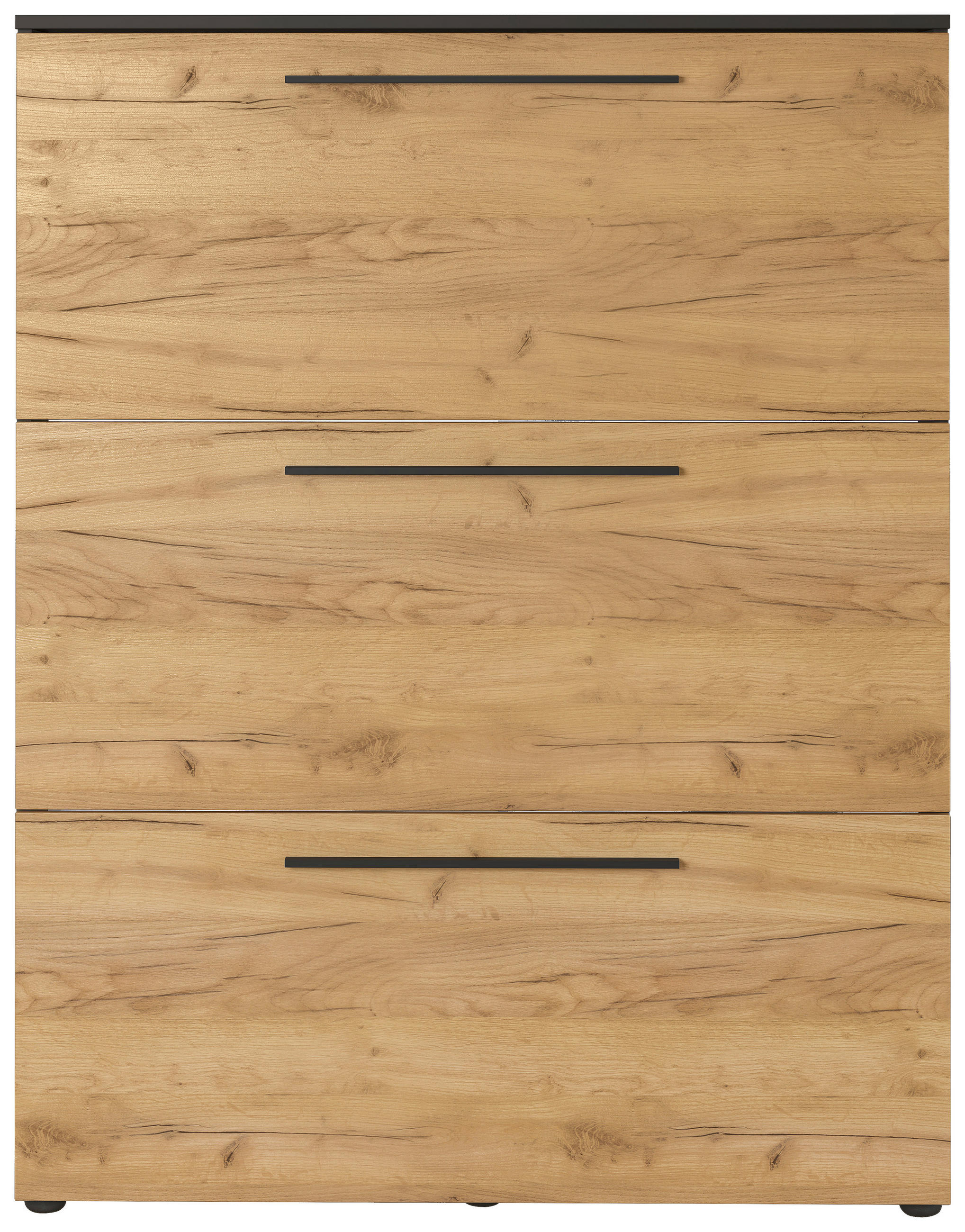 SCHUHKIPPER  in 100/129/19 cm  - Eichefarben/Schwarz, MODERN, Holzwerkstoff/Metall (100/129/19cm) - Germania