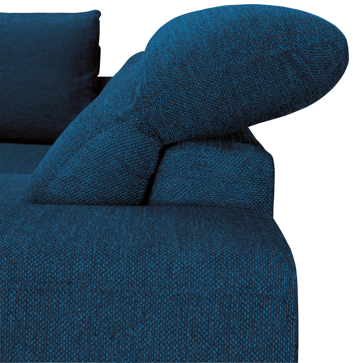 ECKSOFA Blau Chenille  - Blau/Schwarz, KONVENTIONELL, Textil/Metall (185/240cm) - Carryhome