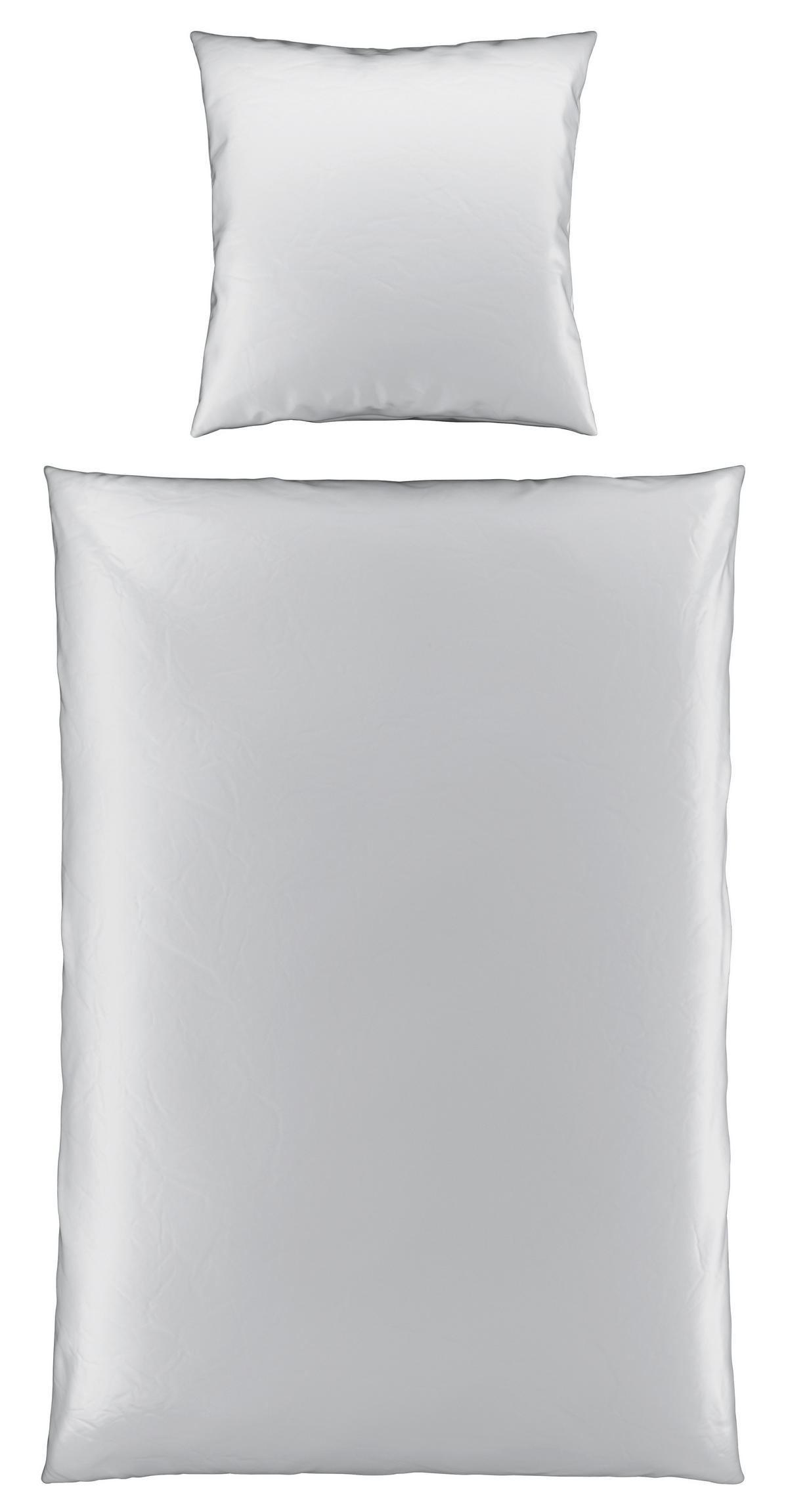 POVLEČENÍ, satén, šedá, 135/200 cm - šedá, Moderní, textil (135/200cm) - Novel