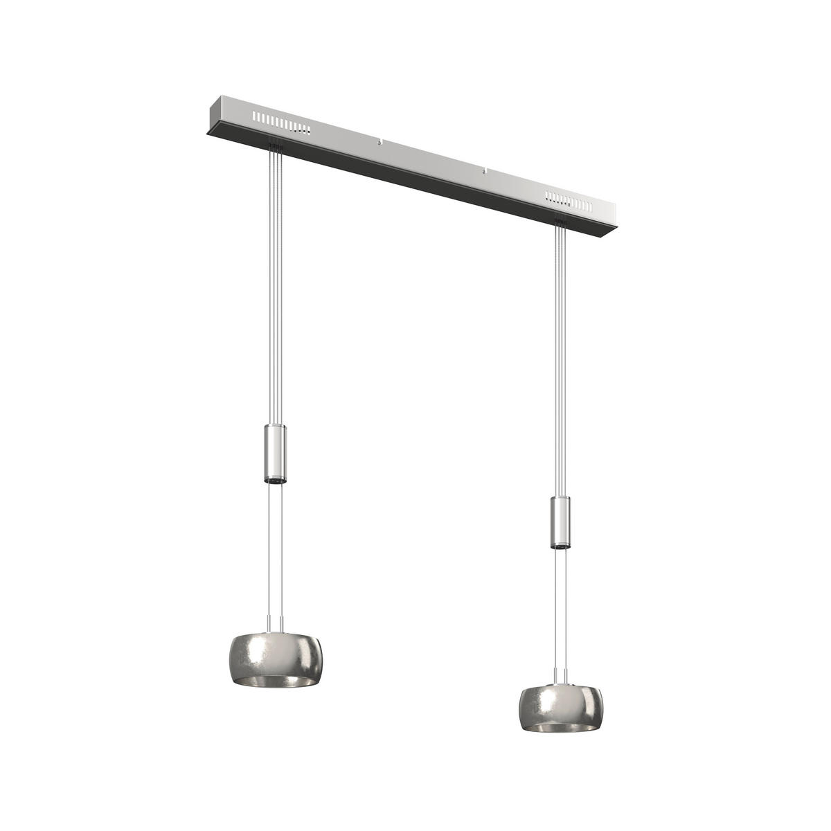 LED-HÄNGELEUCHTE Colette 65/21/150 cm  - Nickelfarben, Design, Metall (65/21/150cm) - Fischer & Honsel