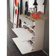 HÄNGESCHUHSCHRANK 110/97/33 cm  - Taupe/Eichefarben, Design, Holzwerkstoff (110/97/33cm) - Moderano