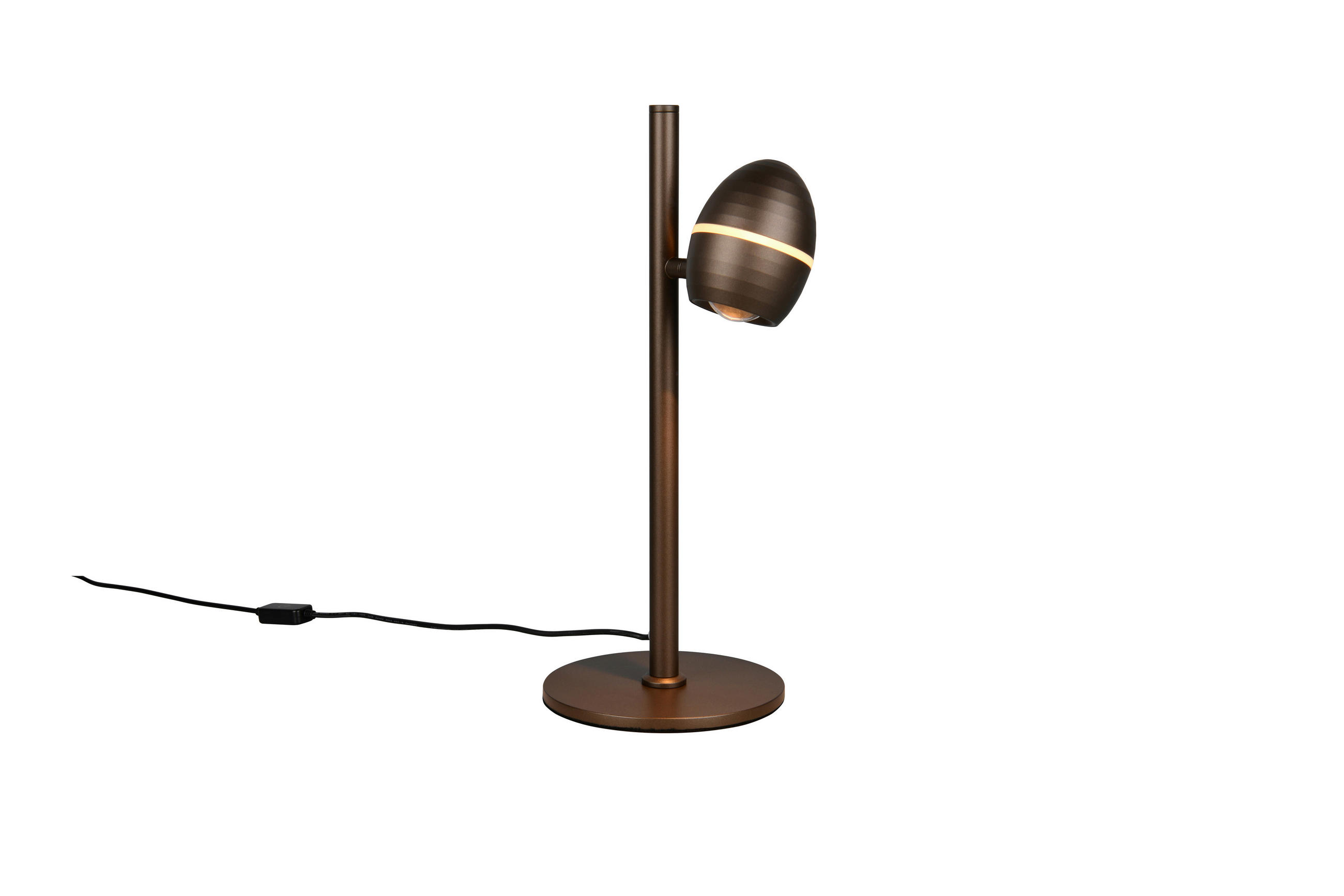 LED-TISCHLEUCHTE - Dunkelbraun, Basics, Metall (19/38/19cm) - Trio Leuchten