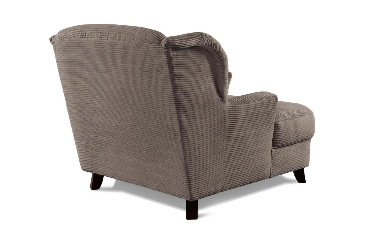 XXL-SESSEL Cord Taupe    - Taupe/Dunkelbraun, KONVENTIONELL, Holz/Textil (109/104/145cm) - Sit & More