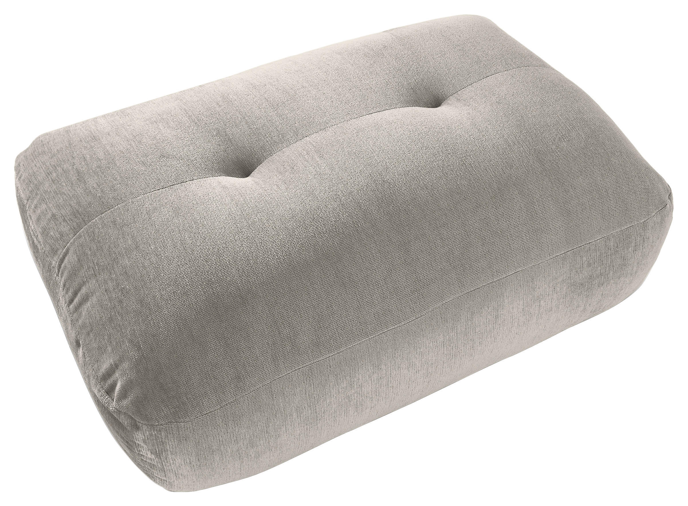 Thumbnail - Trendmanufaktur Hocker BE Fluffy, Silber, Textil, rechteckig, 112x46x65 cm, Made in EU, Wohnzimmer, Hocker, Sitzhocker
