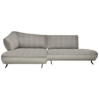 ECKSOFA  in Webstoff, Struktur Naturfarben, Sandfarben  172/265 cm  - Sandfarben/Anthrazit, Design, Textil/Metall (172/265cm) - Joop!