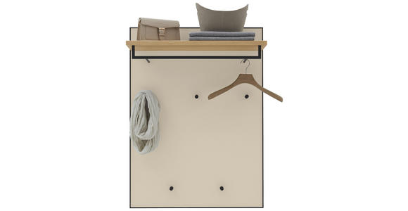 GARDEROBE 4-teilig  in 180/193/37 cm  - Eichefarben/Sahara, Design, Glas/Holz (180/193/37cm) - Dieter Knoll