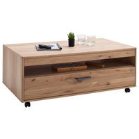 COUCHTISCH 115/65/45 cm Gaborone Asteiche furniert, massiv rechteckig Eichefarben  - Eichefarben/Schwarz, Design, Holz/Holzwerkstoff (115/65/45cm) - Livetastic