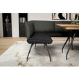 ECKBANK 225/165 cm  in Schwarz  - Schwarz, Design, Textil/Metall (225/165cm) - Moderano