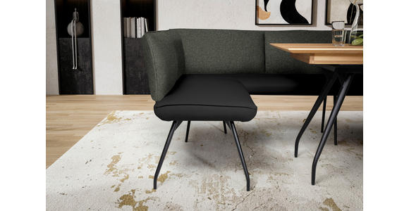 ECKBANK 225/165 cm  in Schwarz  - Schwarz, Design, Textil/Metall (225/165cm) - Moderano