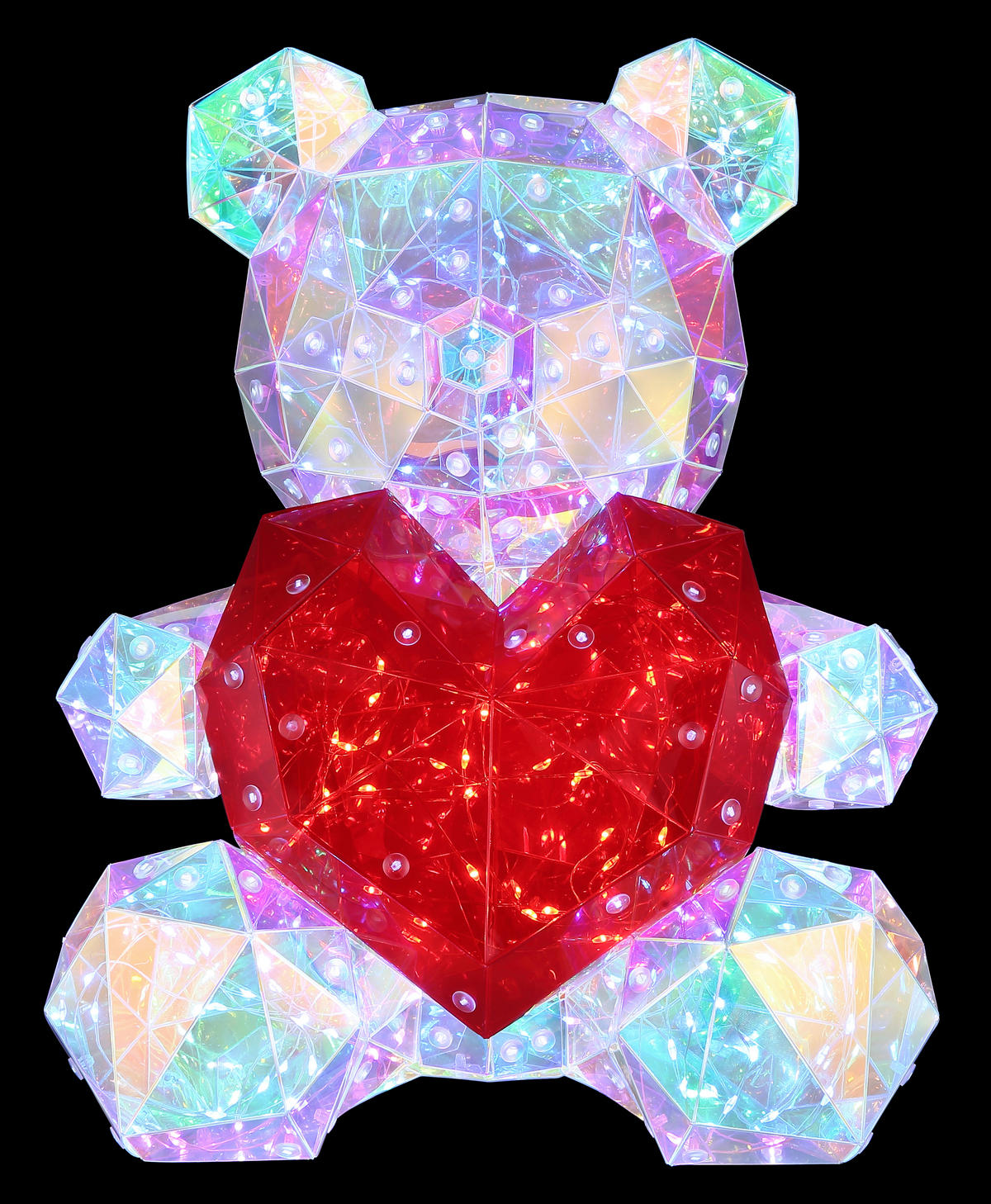 LED-DEKOLEUCHTE - Klar/Rot, Trend, Kunststoff (23/19/30cm) - Globo
