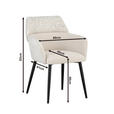 ARMLEHNSTUHL  in Eisen Webstoff  - Greige/Schwarz, Design, Textil/Metall (61/83/61cm) - Novel