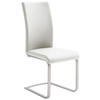 SCHWINGSTUHL  in Edelstahl Lederlook  - Weiss/Edelstahlfarben, Design, Textil/Metall (42/102/58cm) - MID.YOU