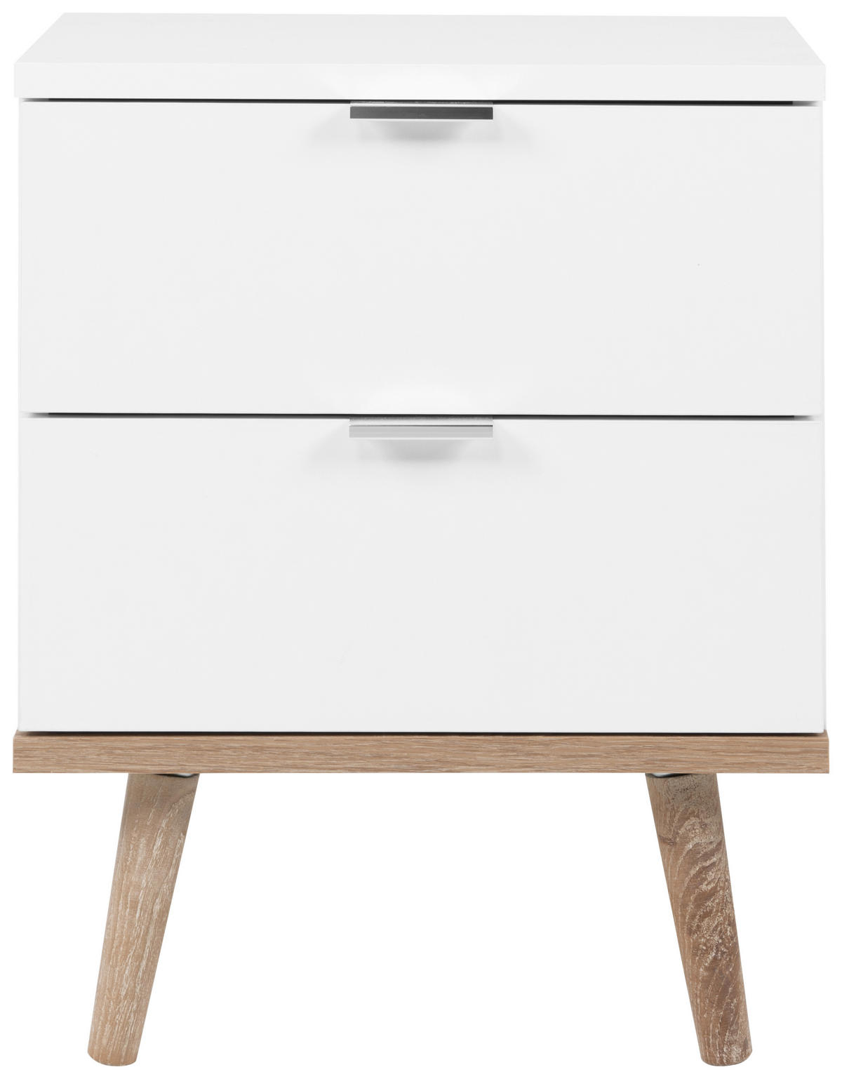 NACHTTISCH 40/52/30 cm  Weiss, Eichefarben  - Weiss/Eichefarben, Design, Holz/Holzwerkstoff (40/52/30cm) - MID.YOU