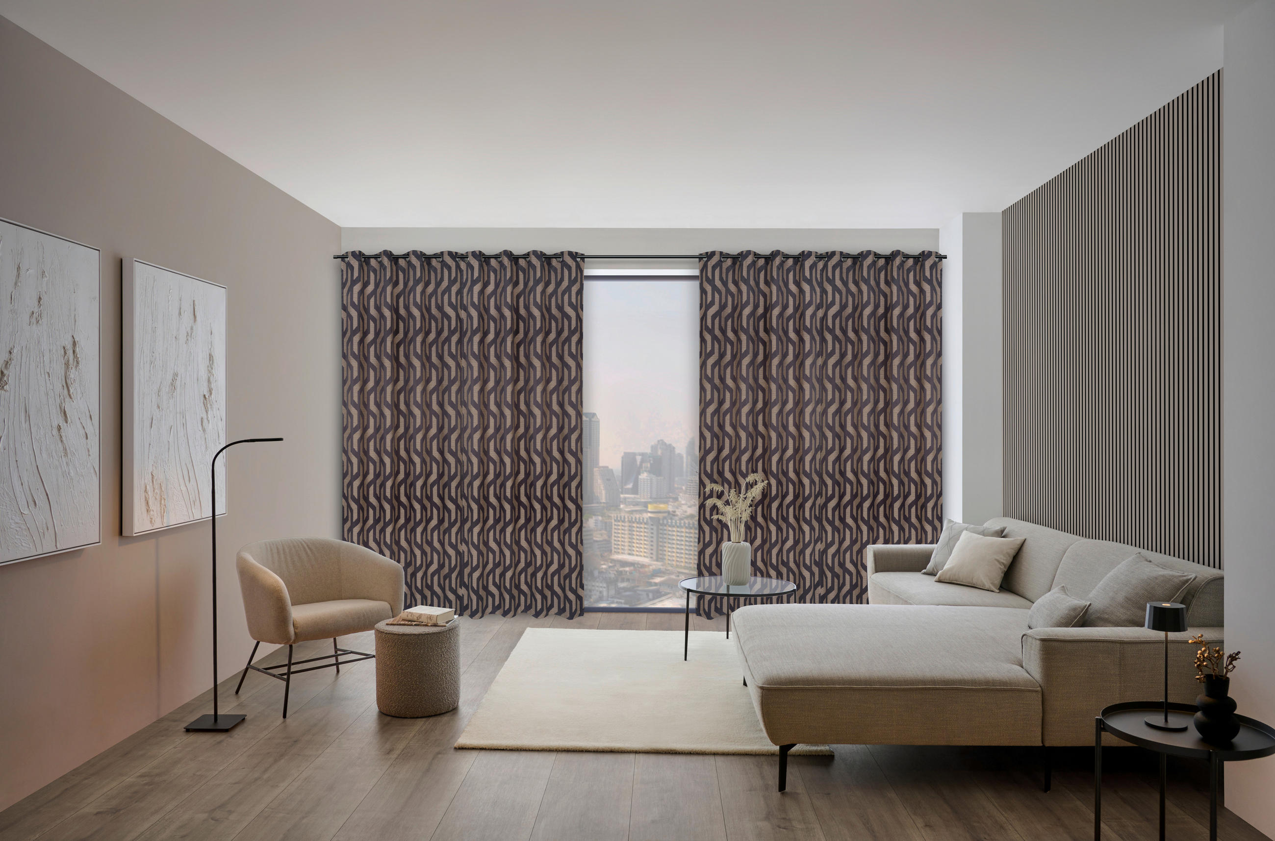 ÖSENSCHAL ALONSO blickdicht 140/260 cm   - Beige, Design, Textil (140/260cm) - Dieter Knoll