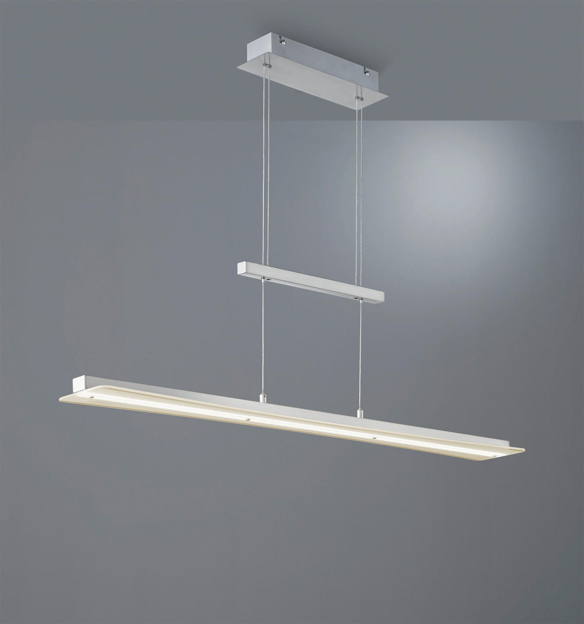 LED LUSTER     100/150/12 cm   - boja nikla/bela, Trendi, staklo/metal (100/150/12cm)