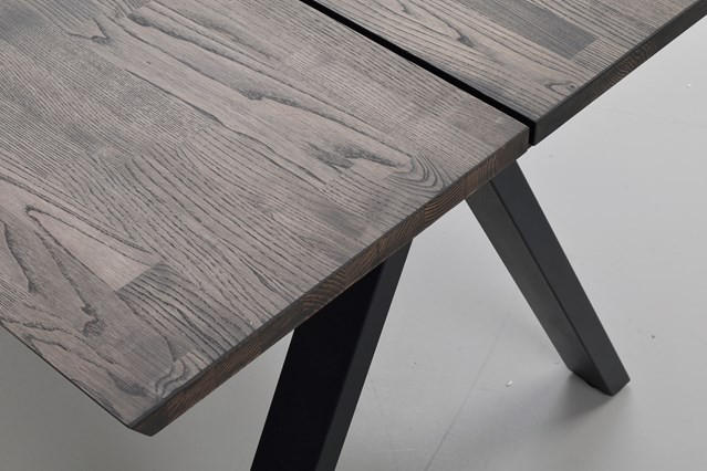 MATBORD in trä 220/100/75 cm - brun/svart, Design, metall/trä (220/100/75cm) - Rowico