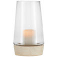 WINDLICHT Naturfarben 13/22 cm  - Naturfarben, LIFESTYLE, Glas/Holz (13/22cm) - Ambia Home