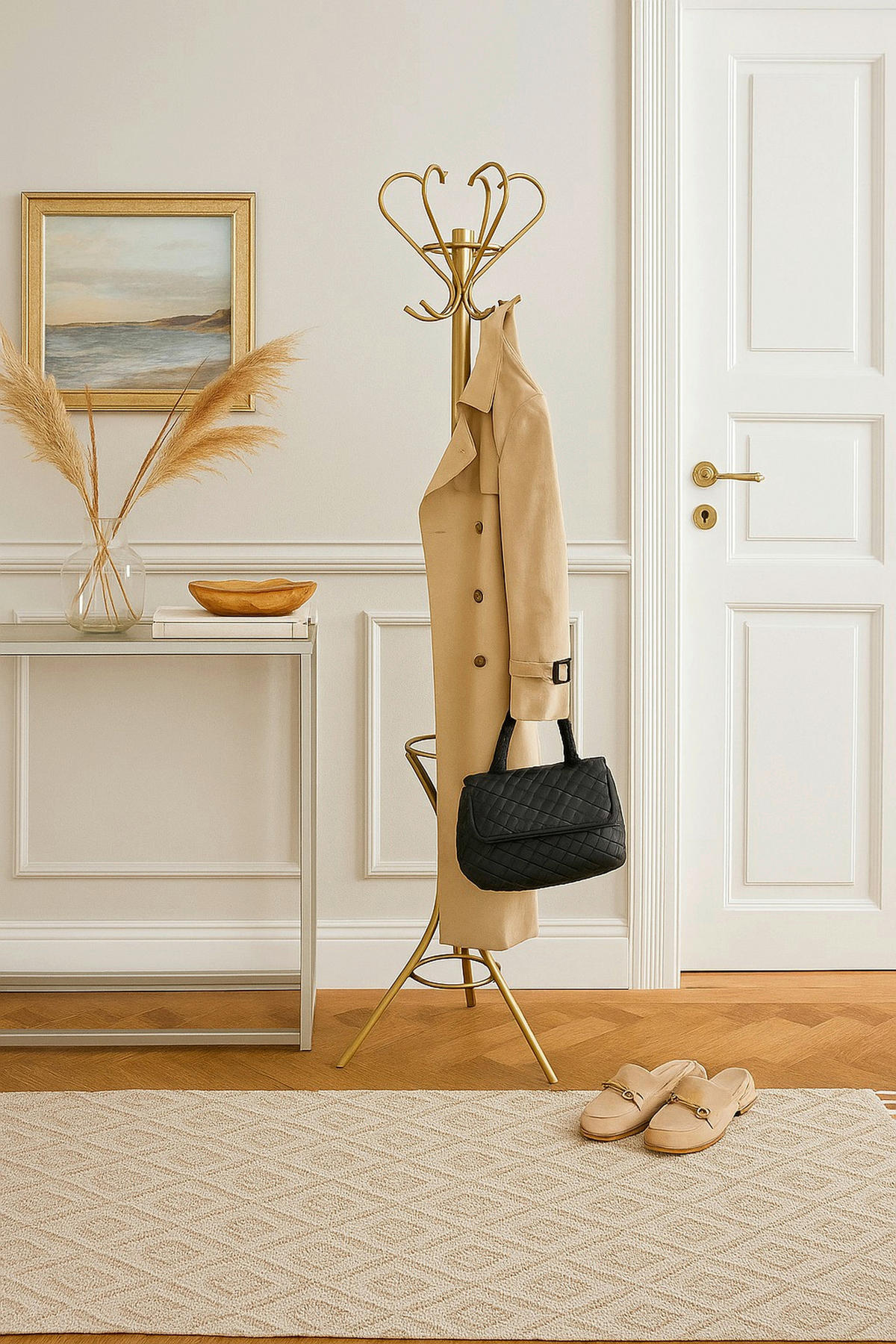 GARDEROBENSTÄNDER in Goldfarben 47/178/47 cm   - Goldfarben, Design, Metall (47/178/47cm) - MID.YOU