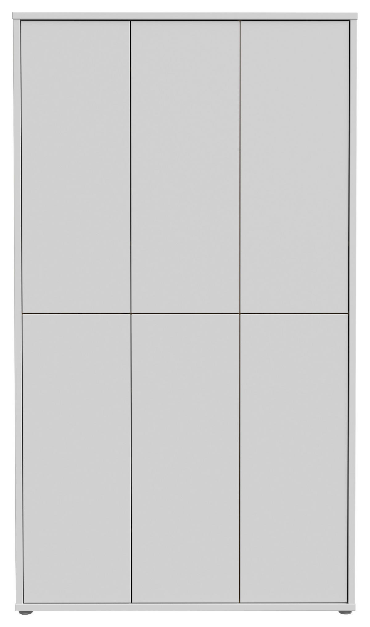 SCHUHSCHRANK Hellgrau  - Hellgrau/Grau, Basics, Holzwerkstoff/Kunststoff (110/192/35cm) - Xora