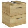 WASCHBECKENUNTERSCHRANK 45/49,8/38,3 cm  - Chromfarben/Wildeiche, KONVENTIONELL, Holzwerkstoff/Metall (45/49,8/38,3cm) - Sadena